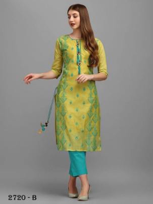 Chanderi Cotton Kurti