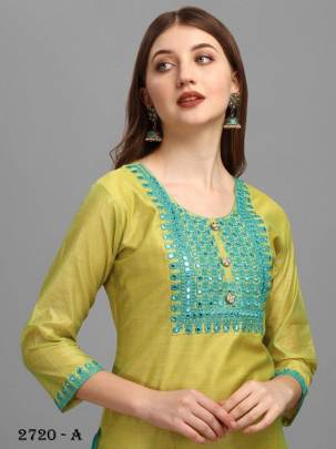 Chanderi Cotton Kurti