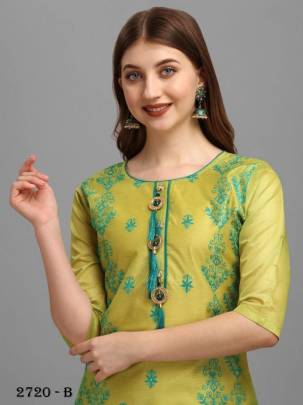 Chanderi Cotton Kurti