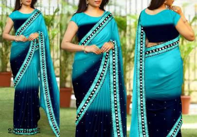 DUAL SHADED GEORGETTE SAREE