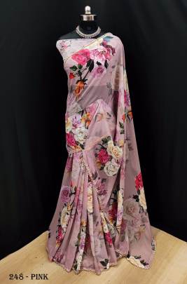 FLORAL  GEORGETTE SAREE