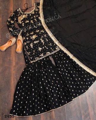 Black sharara suit