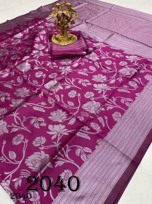 PURPLE FLORAL SAREE