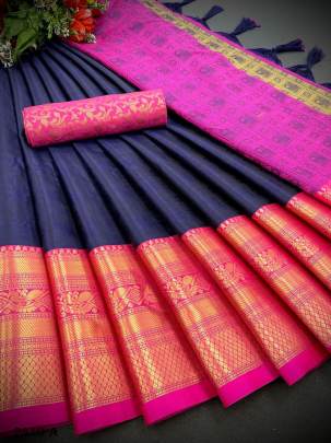 Soft Lichi Silk Saree