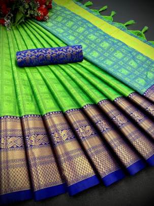 Soft Lichi Silk Saree