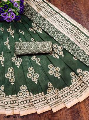 SOUTH SILK SAREE WITH DIGITAL PRINT