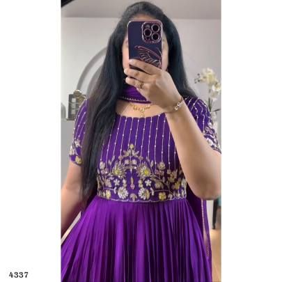 VIOLET GOWN WITH DUPATTA